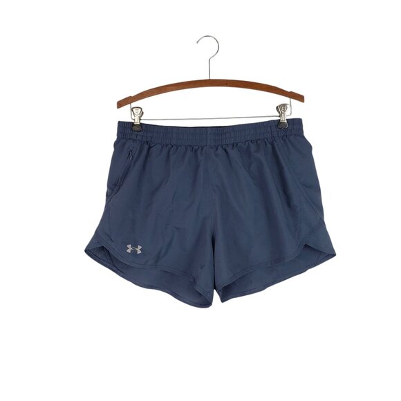 Under Armour Fly-By 3" Shorts Loose Gray Athletic Lightweight Womens Size Large - Picture 1 of 8
